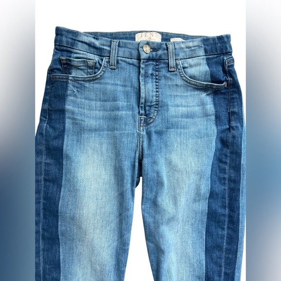 7 for all Mankind Jen7 Ankle Straight 2-Toned Jeans Size 6 - Picture 2 of 7